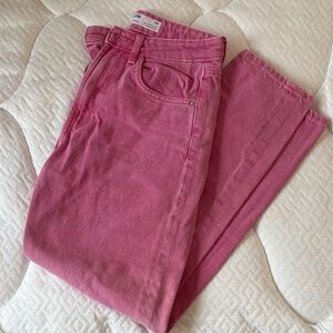 Bershka Pink Women's Mom Jeans